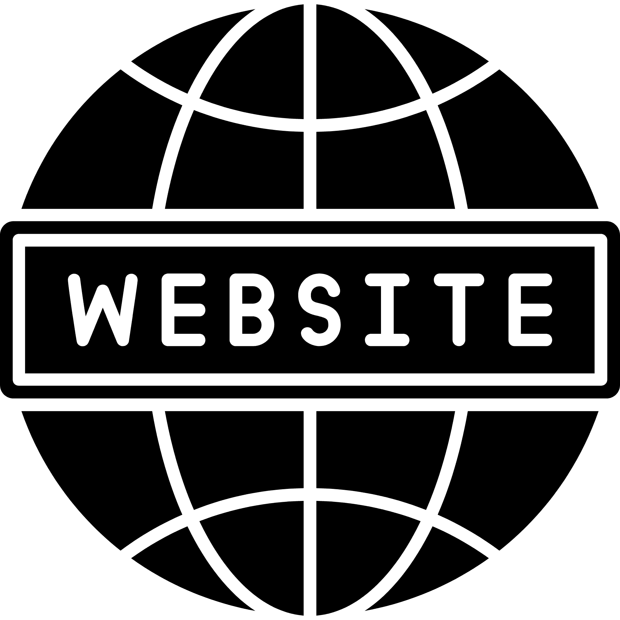 Globe representing a website